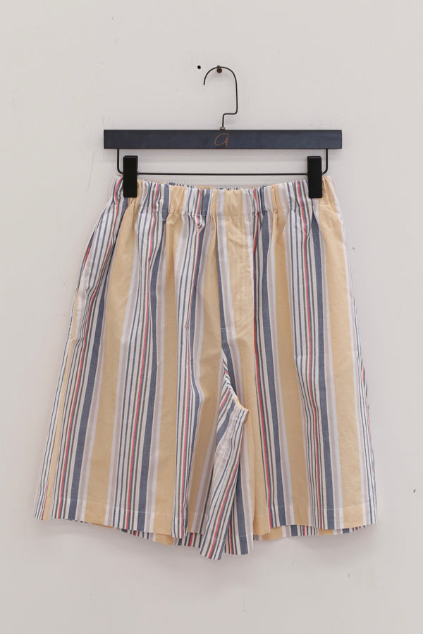 BASERANGE French-made organic cotton striped shorts (BAS-SHST-PO-SU25-MARTINIQUE STRIPE)